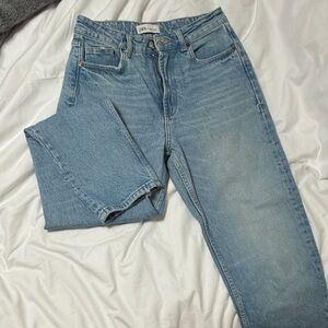 ZARA Light Blue Vintage-Style Straight Leg Jeans